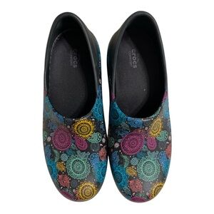 Crocs Neria Pro II Clog Size Women's 11 Multicolor Paisley Work/Nursing Shoe